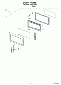 DOOR PARTS Diagram and Parts List for YMH2175XSB3  Whirlpool Microwave