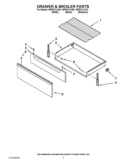 DRAWER & BROILER PARTS Diagram and Parts List for WFE371LVS1  Whirlpool Range