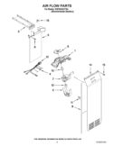 AIR FLOW PARTS Diagram and Parts List for KSF26C6XYY04  KitchenAid Refrigerator