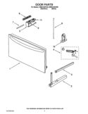 DOOR PARTS Diagram and Parts List for IBMS1450YB0  Whirlpool Microwave