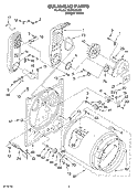 BULKHEAD Diagram and Parts List for RGS7646KQ2  Roper Dryer