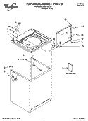 TOP AND CABINET PARTS Diagram and Parts List for LSR7133PQ1  Whirlpool Washer