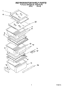 REFRIGERATOR SHELF Diagram and Parts List for GD5NHGXLQ01  Whirlpool Refrigerator