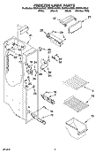 FREEZER LINER PARTS Diagram and Parts List for ED2FHAXSL01  Whirlpool Refrigerator