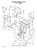 WASHER CABINET PARTS Diagram and Parts List for CET8000AQ0  Whirlpool Washer Dryer Combo