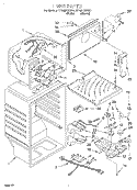 LINER Diagram and Parts List for RT18HDXFW01  Roper Refrigerator