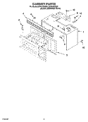 CABINET Diagram and Parts List for MH6130XEQ2  Whirlpool Microwave
