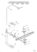 UPPER WASH AND RINSE Diagram and Parts List for KUDI25CHBL0  KitchenAid Dishwasher