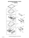 REFRIGERATOR SHELF PARTS Diagram and Parts List for KSSC42FTS15  KitchenAid Refrigerator