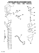 MOTOR AND ICE CONTAINER PARTS Diagram and Parts List for GC3SHEXNB14  Whirlpool Refrigerator
