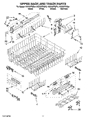 UPPER RACK AND TRACK PARTS Diagram and Parts List for KUDS03FSSS4  KitchenAid Dishwasher