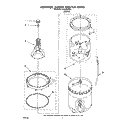 AGITATOR, BASKET AND TUB Diagram and Parts List for LA3400XTW1  Whirlpool Washer