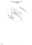 CONTROL PANEL, LITERATURE Diagram and Parts List for RBS240PDB4  Whirlpool Wall Oven