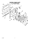 CONTROL PANEL Diagram and Parts List for SF367PEYN0  Whirlpool Range
