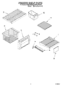 FREEZER SHELF PARTS Diagram and Parts List for KSSS48FMX00  KitchenAid Refrigerator