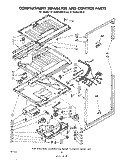 COMPARTMENT SEPARATOR AND CONTROL Diagram and Parts List for ET18JKXLWL0  Whirlpool Refrigerator