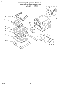 INTERNAL OVEN Diagram and Parts List for KEBS147DWH7  KitchenAid Wall Oven