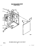 WASHER CABINET Diagram and Parts List for LT5100XVW0  Whirlpool Washer Dryer Combo