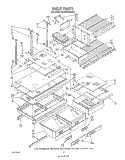 SHELF , LIT/OPTIONAL Diagram and Parts List for ET20DKXVW02  Whirlpool Refrigerator