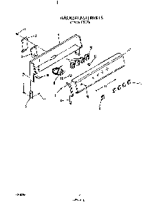 Backsplash Diagram and Parts List for F5007*1  Roper Range