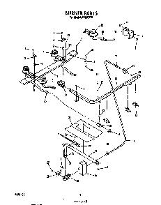 Burner Diagram and Parts List for F4857*0  Roper Range