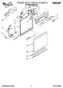 FRAME AND CONSOLE Diagram and Parts List for DU900PCDB2  Whirlpool Dishwasher