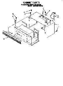 Cabinet Diagram and Parts List for 4361  Whirlpool Microwave