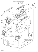 ICEMAKER, OPTIONAL Diagram and Parts List for 3XART745GW01  Whirlpool Refrigerator