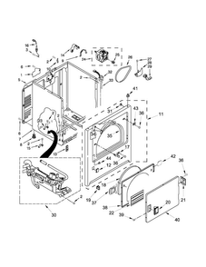 Cabinet Parts Diagram and Parts List for 11071402311  Kenmore Dryer
