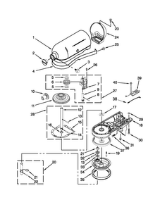 Case, Gearing And Planetary Unit Diagram and Parts List for 5KSM150PSGCP0  KitchenAid Mixer