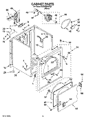 CABINET PARTS, OPTIONAL PARTS (NOT INCLUDED) Diagram and Parts List for GCEM2990TQ0  Whirlpool Dryer