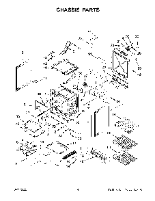 Chassis Parts Diagram and Parts List for KSEG700ESS6  KitchenAid Range