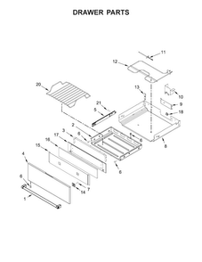 Drawer Parts Diagram and Parts List for KSIB900ESS0  KitchenAid Range