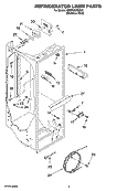 REFRIGERATOR LINER PARTS Diagram and Parts List for KSBP25INSS03  KitchenAid Refrigerator