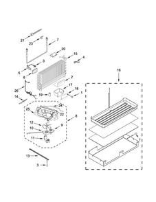 Lower Unit And Tube Parts Diagram and Parts List for KBFN402EPA01  KitchenAid Refrigerator