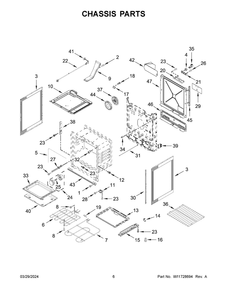 Chassis Parts Diagram and Parts List for WSIS5030RV0  Whirlpool Range