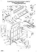 CONTROLS AND REAR PANEL Diagram and Parts List for LST7233DZ0  Whirlpool Washer