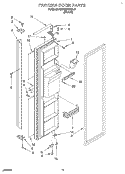 FREEZER DOOR Diagram and Parts List for KSRB25QABL10  KitchenAid Refrigerator