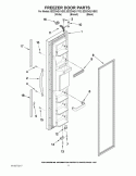 FREEZER DOOR PARTS Diagram and Parts List for ED2CHQXVB02  Whirlpool Refrigerator