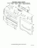 CONTROL PANEL PARTS Diagram and Parts List for WFG361LVT0  Whirlpool Range