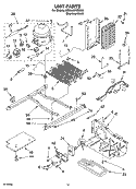 UNIT PARTS, PARTS NOT ILLUSTRATED Diagram and Parts List for KSRA25KNSS00  KitchenAid Refrigerator