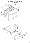 DOOR AND DRAWER Diagram and Parts List for FEP310BL1  Roper Range