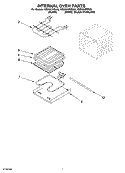 INTERNAL OVEN PARTS Diagram and Parts List for KESI901PWH00  KitchenAid Range