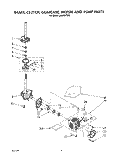 BRAKE, CLUTCH, GEARCASE, MOTOR AND PUMP Diagram and Parts List for LA8800XTF0  Whirlpool Washer