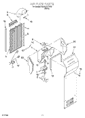 AIR FLOW Diagram and Parts List for 6ED22PKXFW03  Whirlpool Refrigerator
