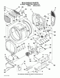 BULKHEAD PARTS Diagram and Parts List for YWED9371YL0  Whirlpool Dryer