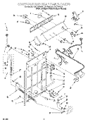 CONTROLS AND REAR PANEL Diagram and Parts List for LSR7233EQ0  Whirlpool Washer