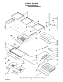 SHELF PARTS Diagram and Parts List for GI6SDRXXY06  Whirlpool Refrigerator