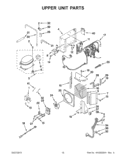 UPPER UNIT PARTS Diagram and Parts List for KBLO36FTX07  KitchenAid Refrigerator