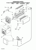ICEMAKER PARTS Diagram and Parts List for W1TXEMMWT00  Whirlpool Refrigerator